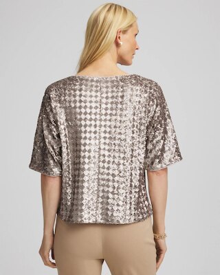 Art Deco Dolman Sequins Tee click to view larger image.