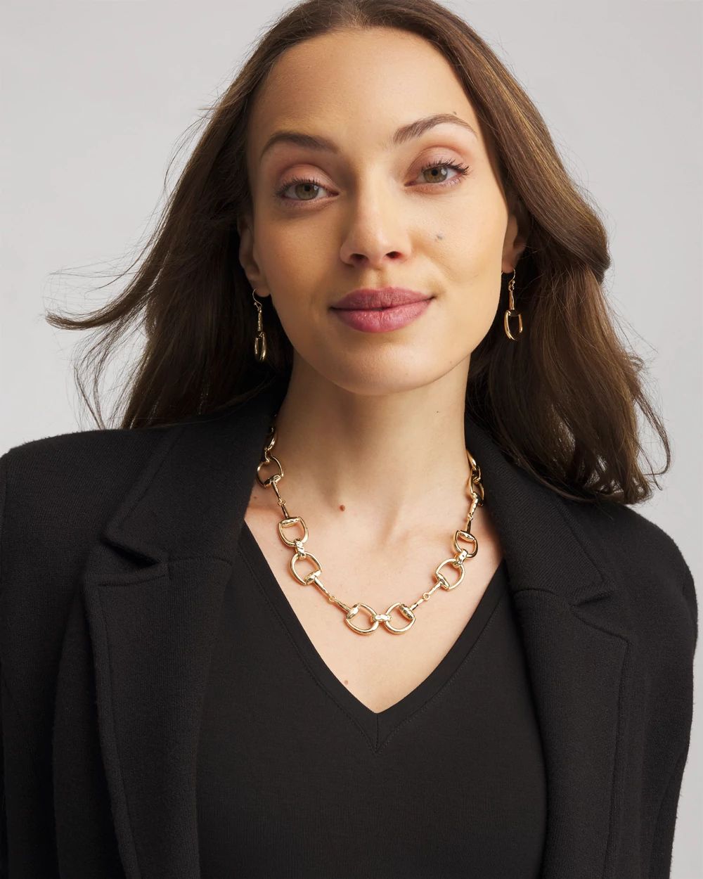 Equestrian Horsebit Short Link Necklace