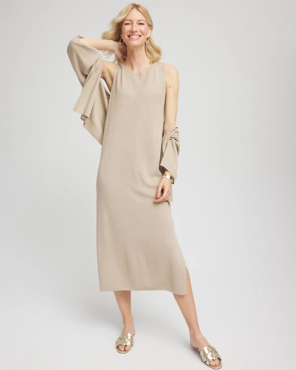 Travelers™ Collection Metallic Tank Dress click to view larger image.