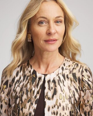 Travelers™ Collection Animal Jacquard Jacket click to view larger image.