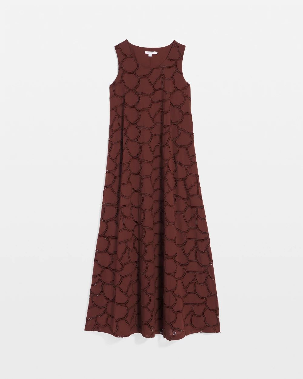 Eyelet Cutout Maxi Tank Dress click to view larger image.