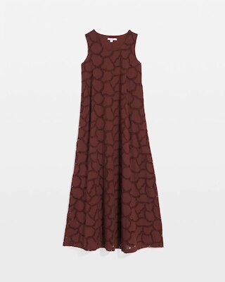 Eyelet Cutout Maxi Tank Dress click to view larger image.