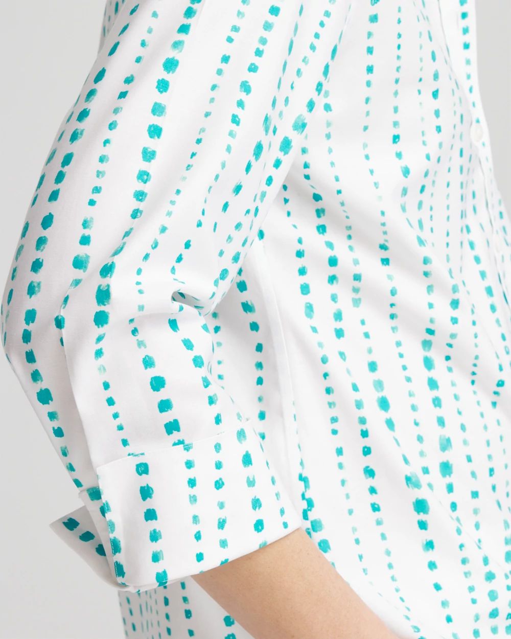 No Iron™ Sateen Bubble Print Shirt click to view larger image.