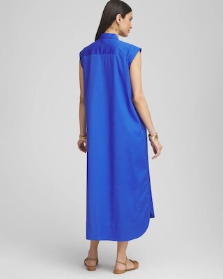 Petite Popover Poplin Maxi Dress click to view larger image.