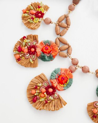 Tropical Floral Bib Necklace click to view larger image.