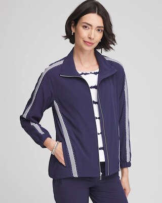 Zenergy® Zip-Front Striped Neema Jacket