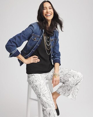 Pima Cotton Bateau-Neck Tee click to view larger image.