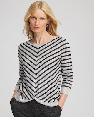 Zenergy® Striped Twist-Front Top