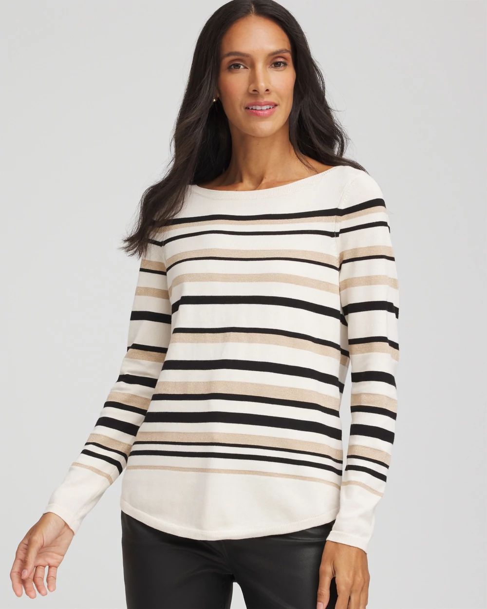Ella Stripe Boatneck Sweater
