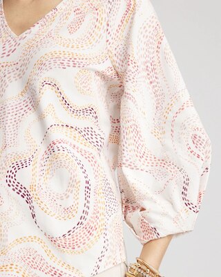 Swirls Tuck Sleeve Tee click to view larger image.