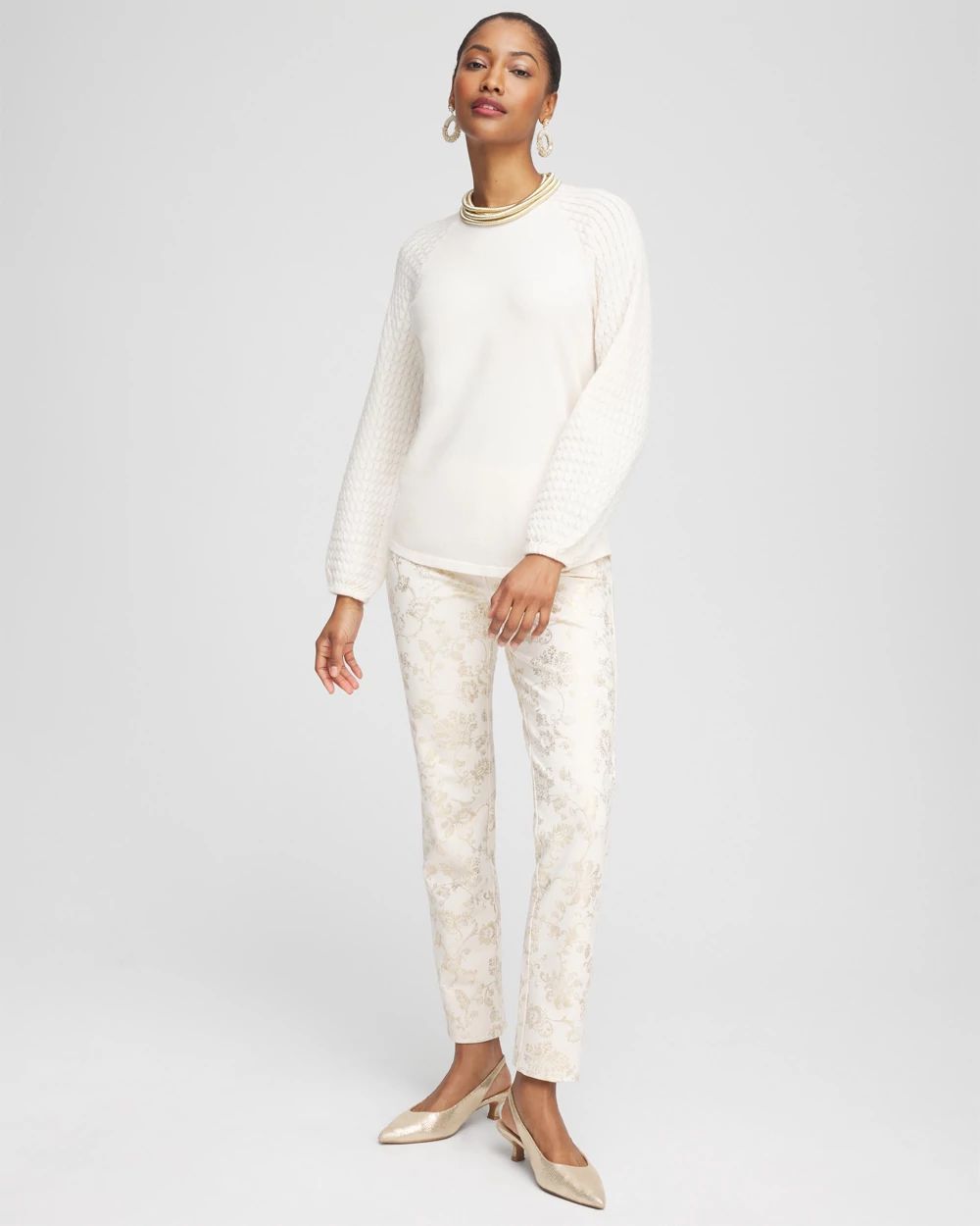 Raglan Sleeve Pullover Sweater click to view larger image.