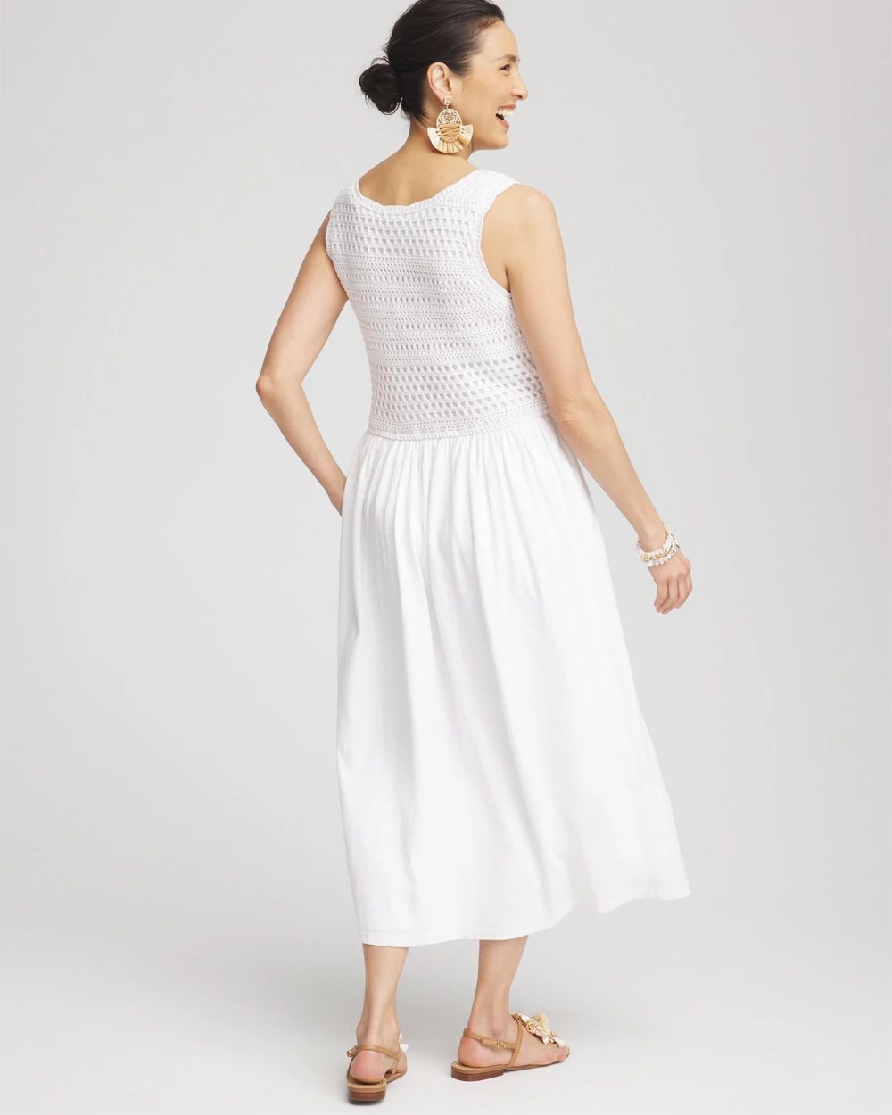 Crochet-Bodice Maxi Dress click to view larger image.