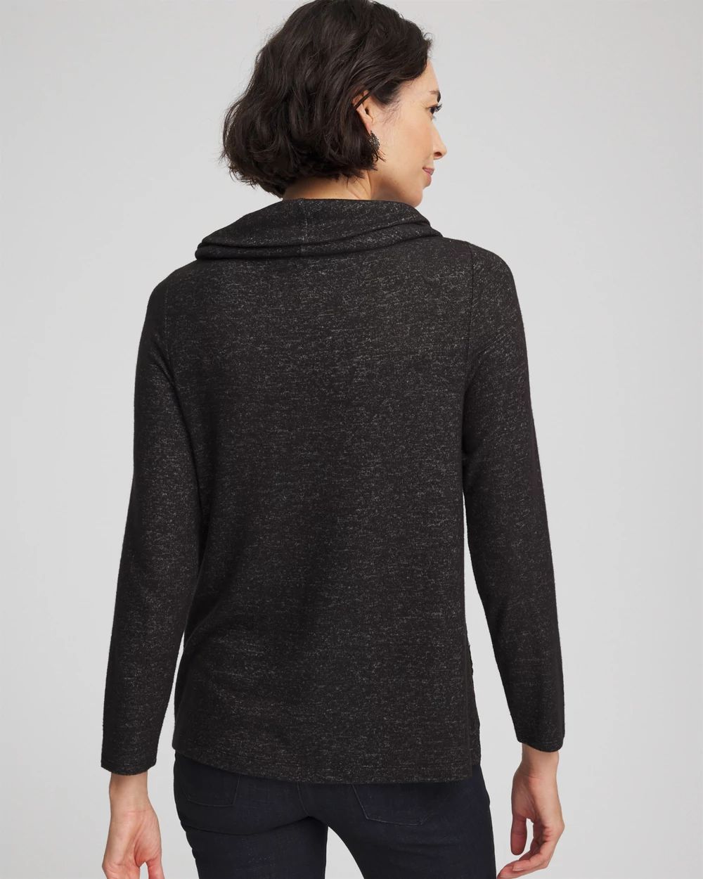 Lace Hem Cowlneck Top click to view larger image.