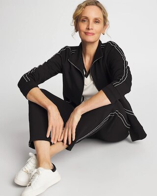 Zenergy® Double-Knit Pick Stitch Ankle Pants click to view larger image.