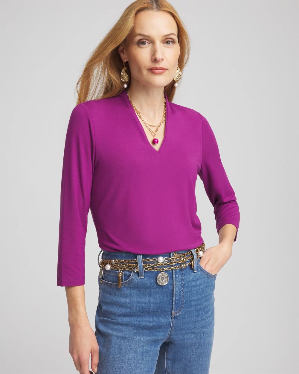 Touch of Cool™ 3/4 Sleeve Tee