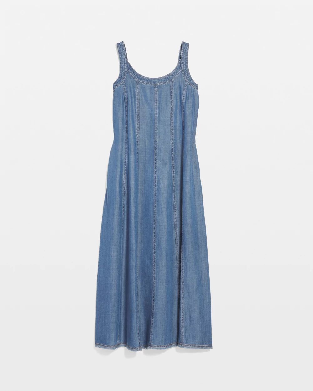 Twill Denim Trapeze-Tank Dress