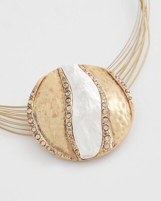 Mixed-Metal Safari Pendant Necklace click to view larger image.