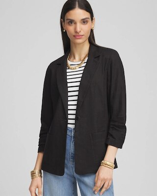 Linen Stretch Blazer