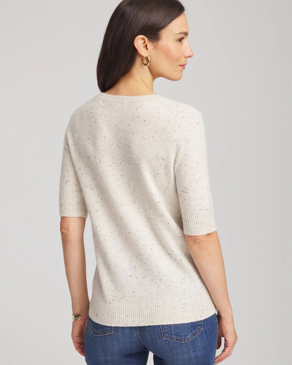 Crewneck Cashmere Pullover Sweater click to view larger image.