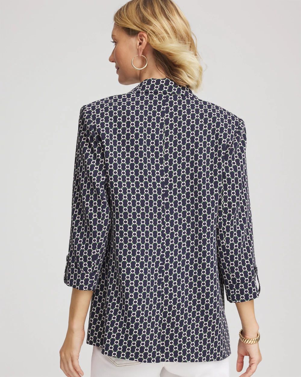 Printed Soft Crepe Blazer