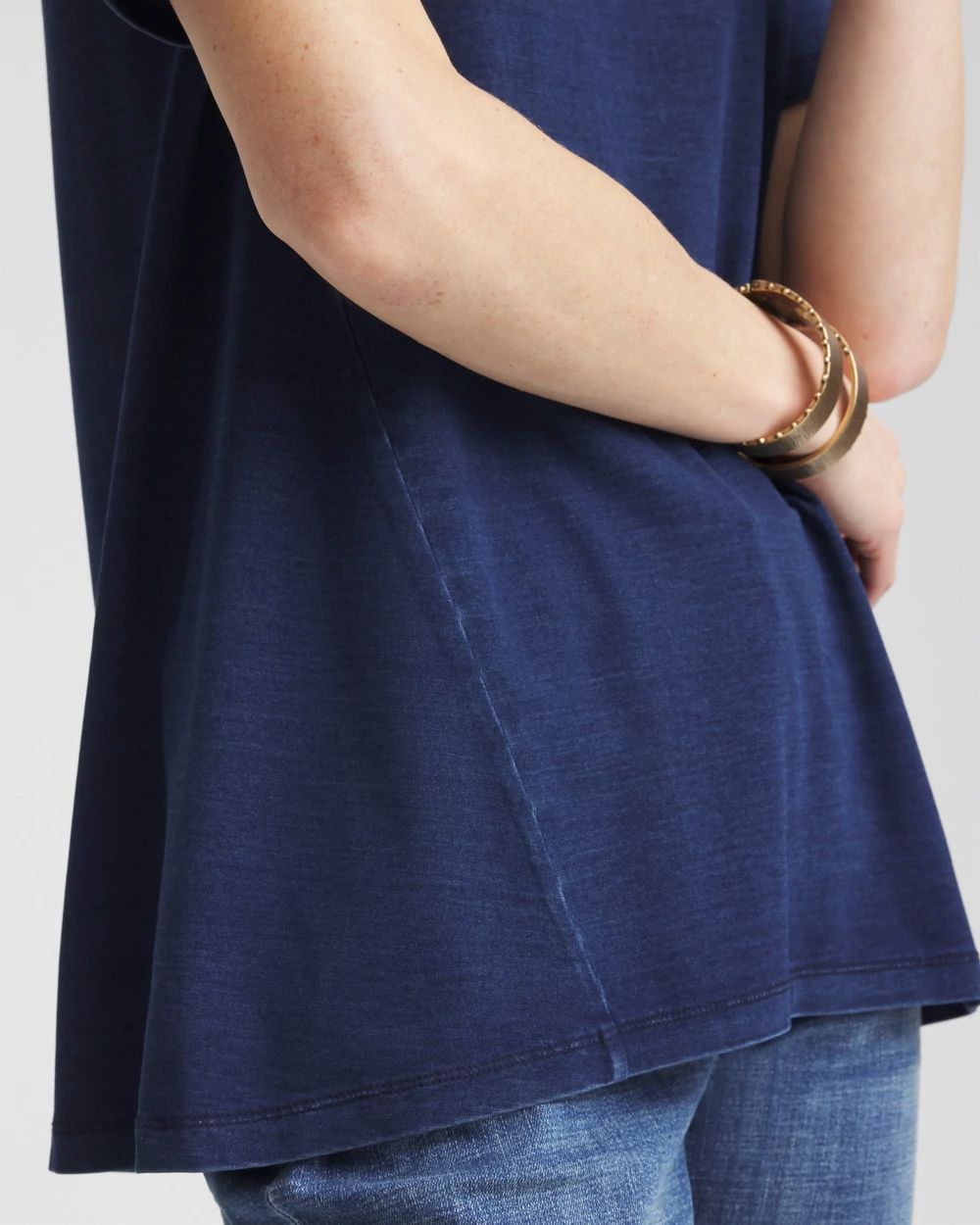 Denim V-Neck Tee