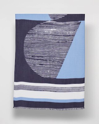 Printed Woven Oblong Scarf click to view larger image.