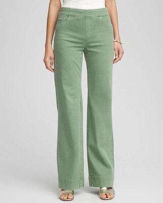 Relaxed-Leg Pull-On Jeans