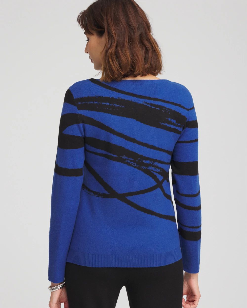 Zenergy® Luxe Cashmere Blend Swirl Pullover Top click to view larger image.