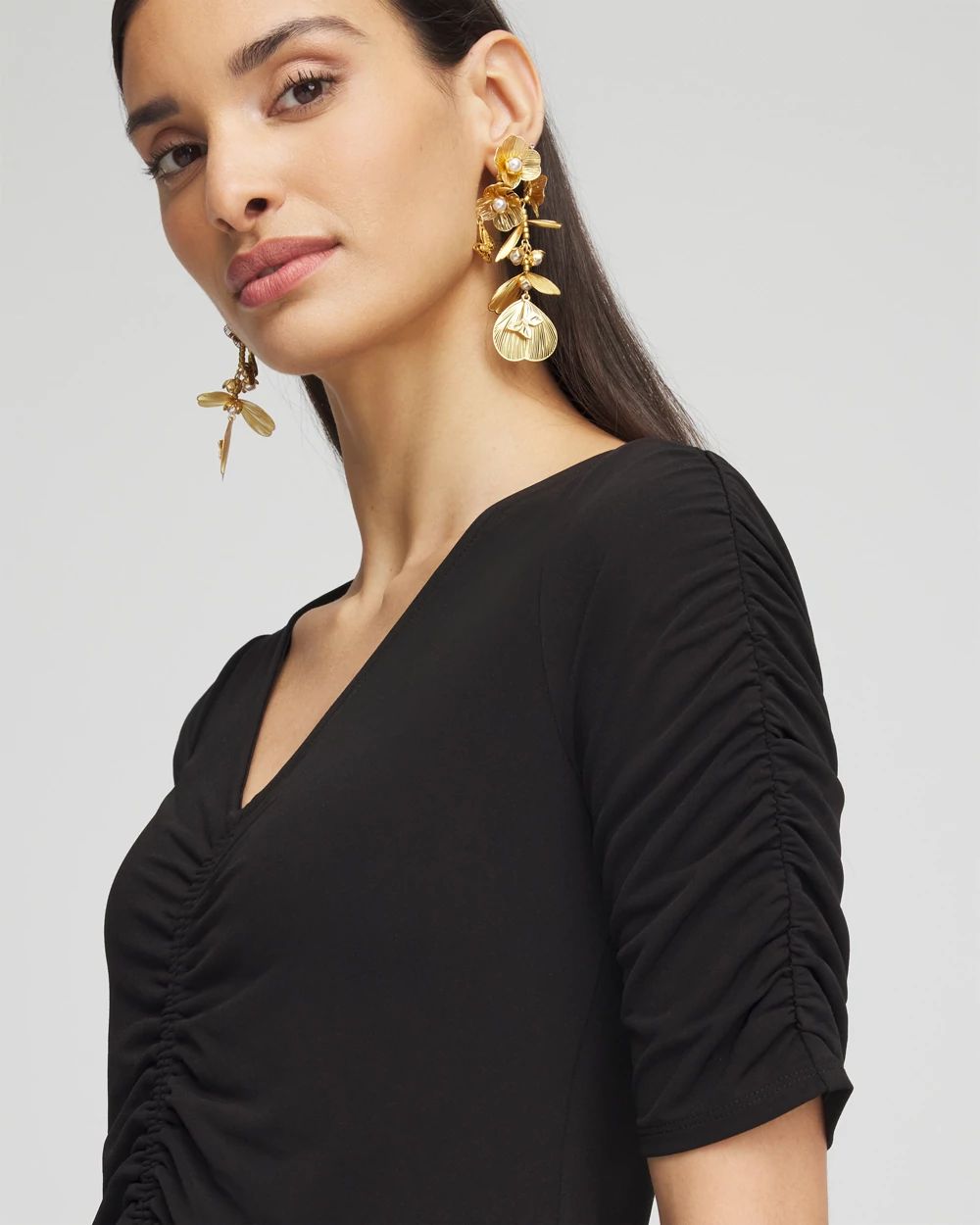 Ruched Jersey Midi Dress