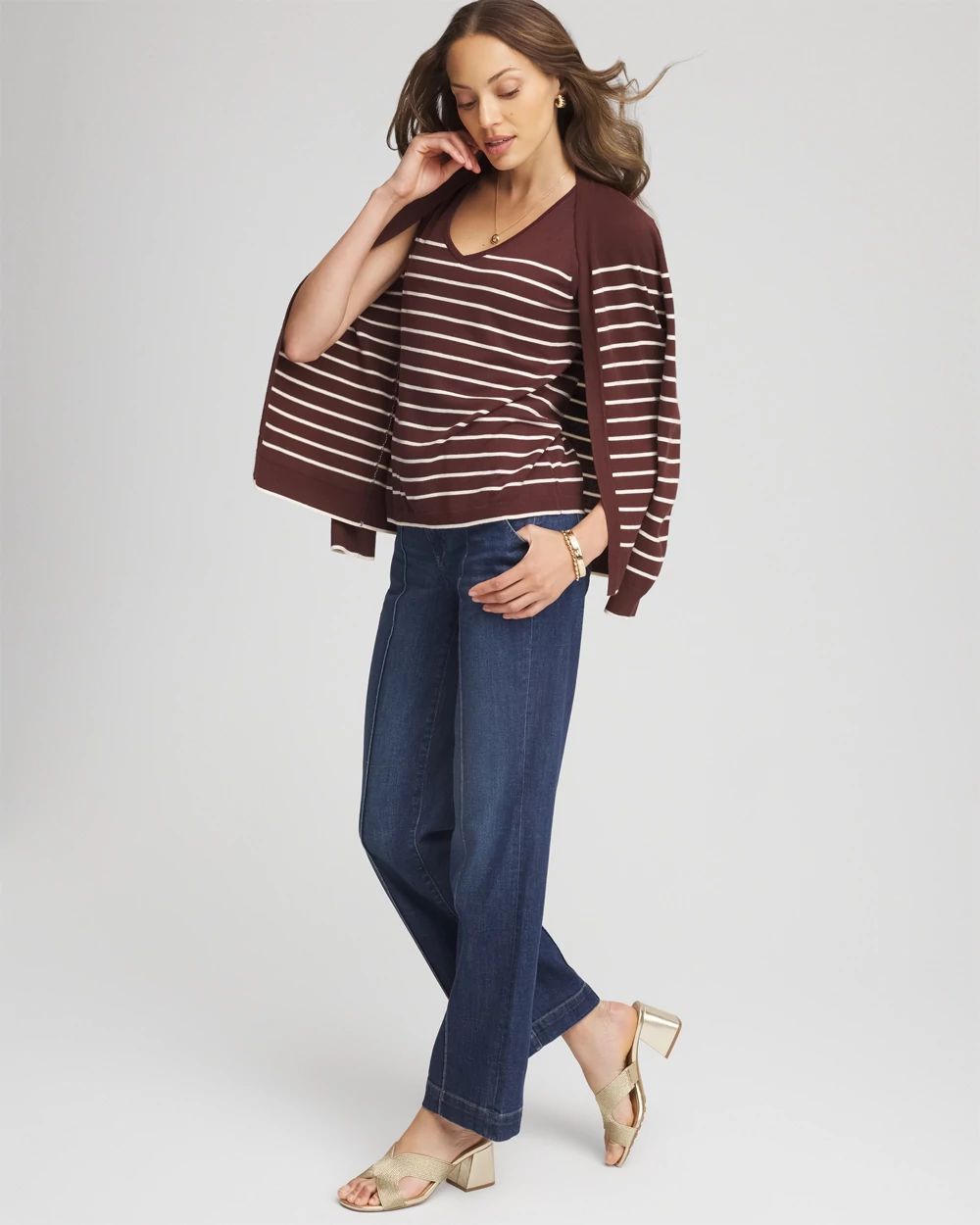 Ella Striped Sweater Tank click to view larger image.