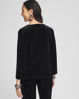 Travelers™ Velvet Cowlneck Top click to view larger image.