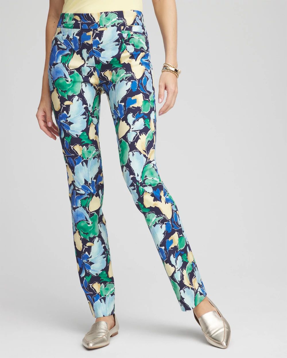 Brigitte™ Slub Floral Slim Pants