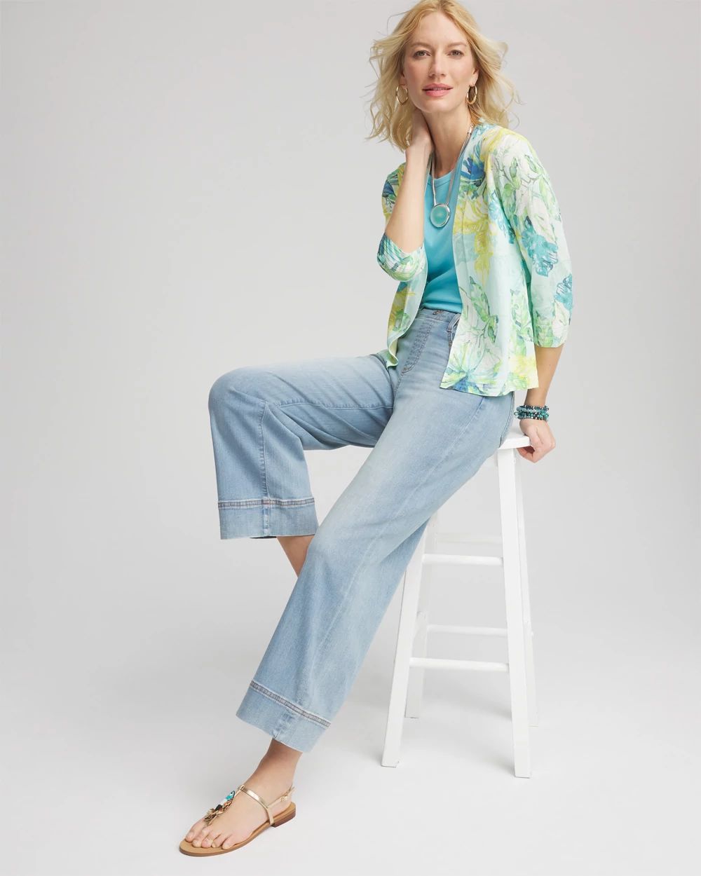 Tropical Summer Romance Short Cardigan click to view larger image.