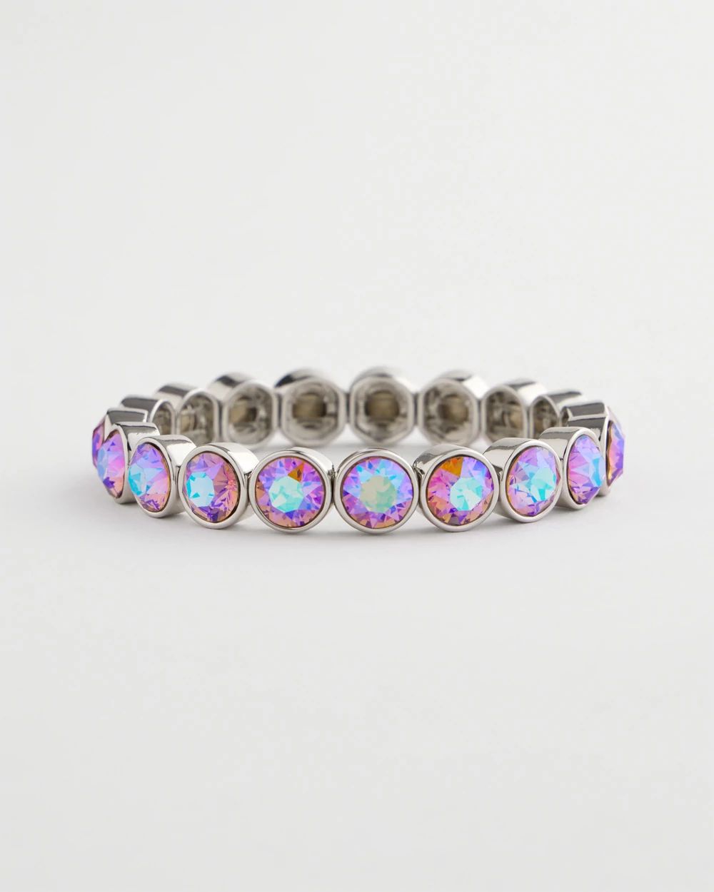 Iridescent Jeweled Stretch Bracelet