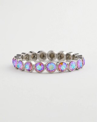 Iridescent Jeweled Stretch Bracelet