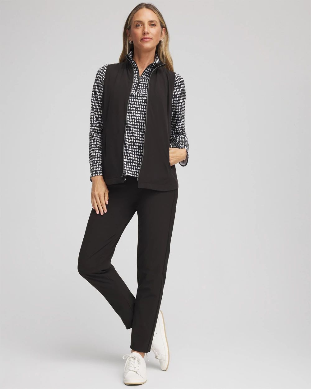 Zenergy® UPF Printed Half-Zip Mockneck Top click to view larger image.