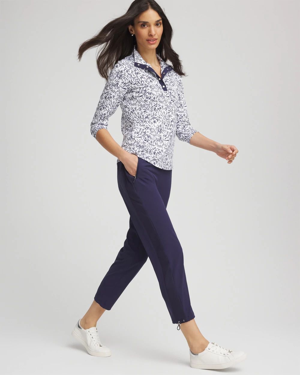 Zenergy® UPF Rib Mix Cropped Pants click to view larger image.