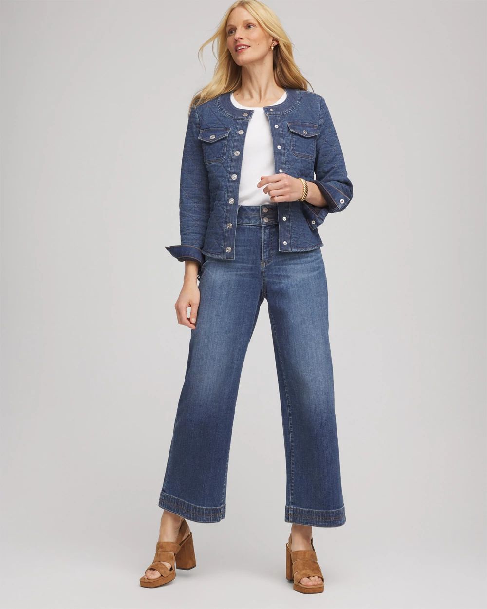 Quilted Denim Jacket click to view larger image.