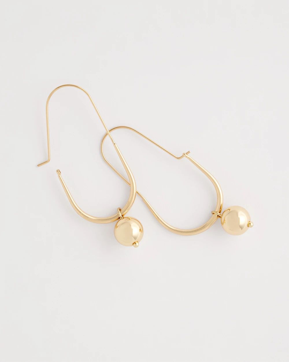 Gold Bead Threader Earrings click to view larger image.