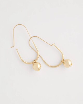 Gold Bead Threader Earrings click to view larger image.