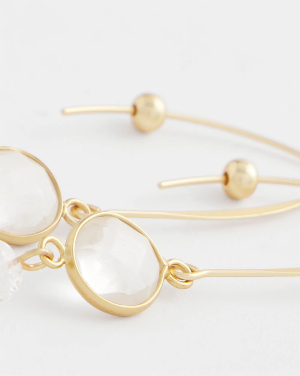 No Droop® Quartz Crystal Threader Earrings