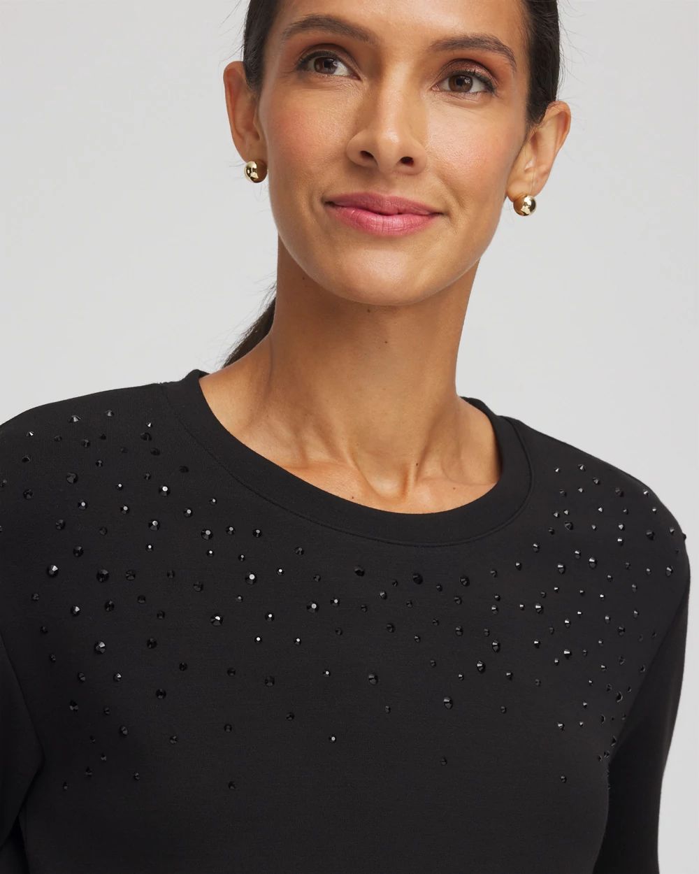 Zenergy® Rhinestone Pullover Top click to view larger image.