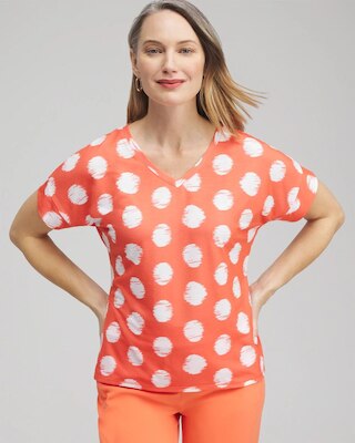 Zenergy® Dots Drop Shoulder Tee