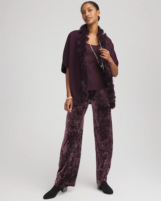 Crushed Velvet Wide-Leg Pants click to view larger image.
