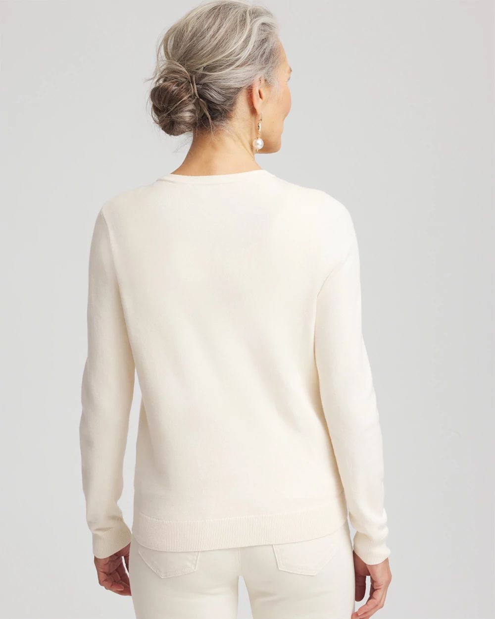 Embellished Crewneck Cardigan