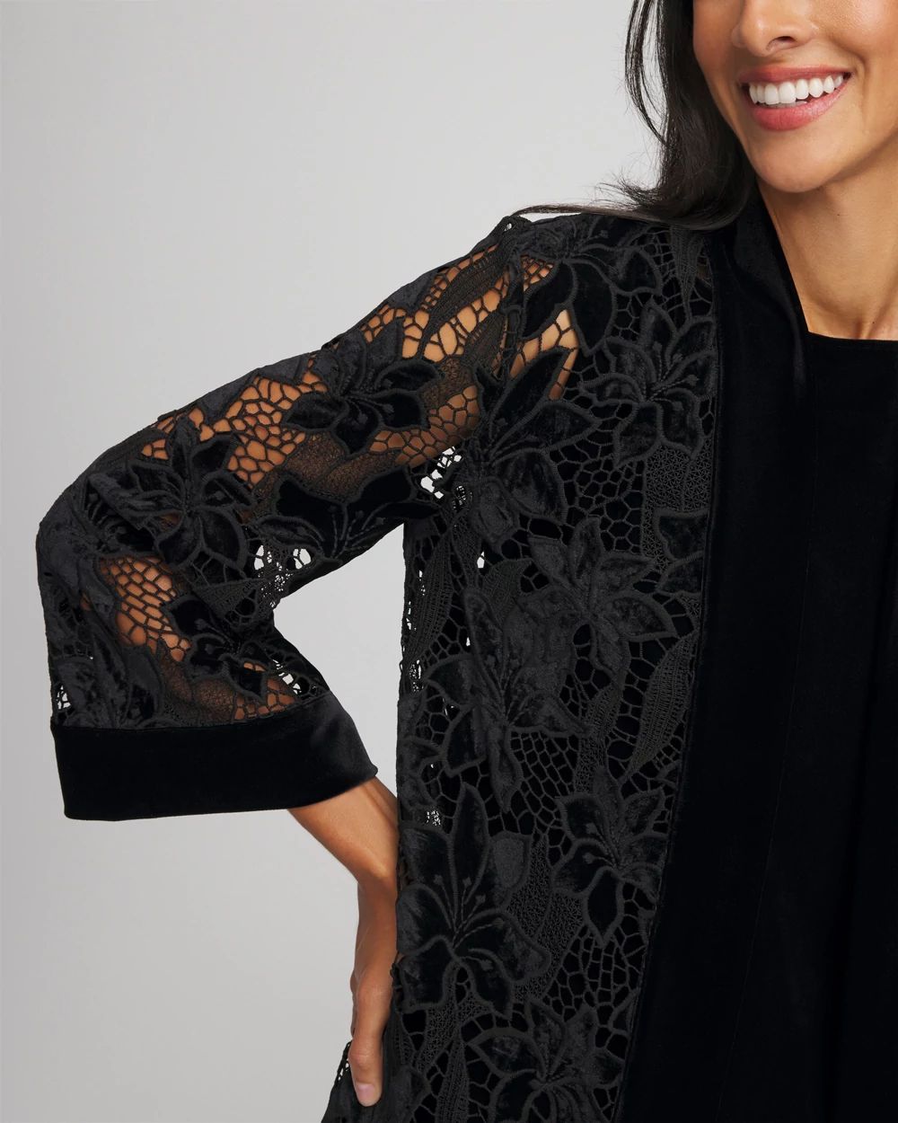 Travelers™ Collection Velvet Lace Jacket