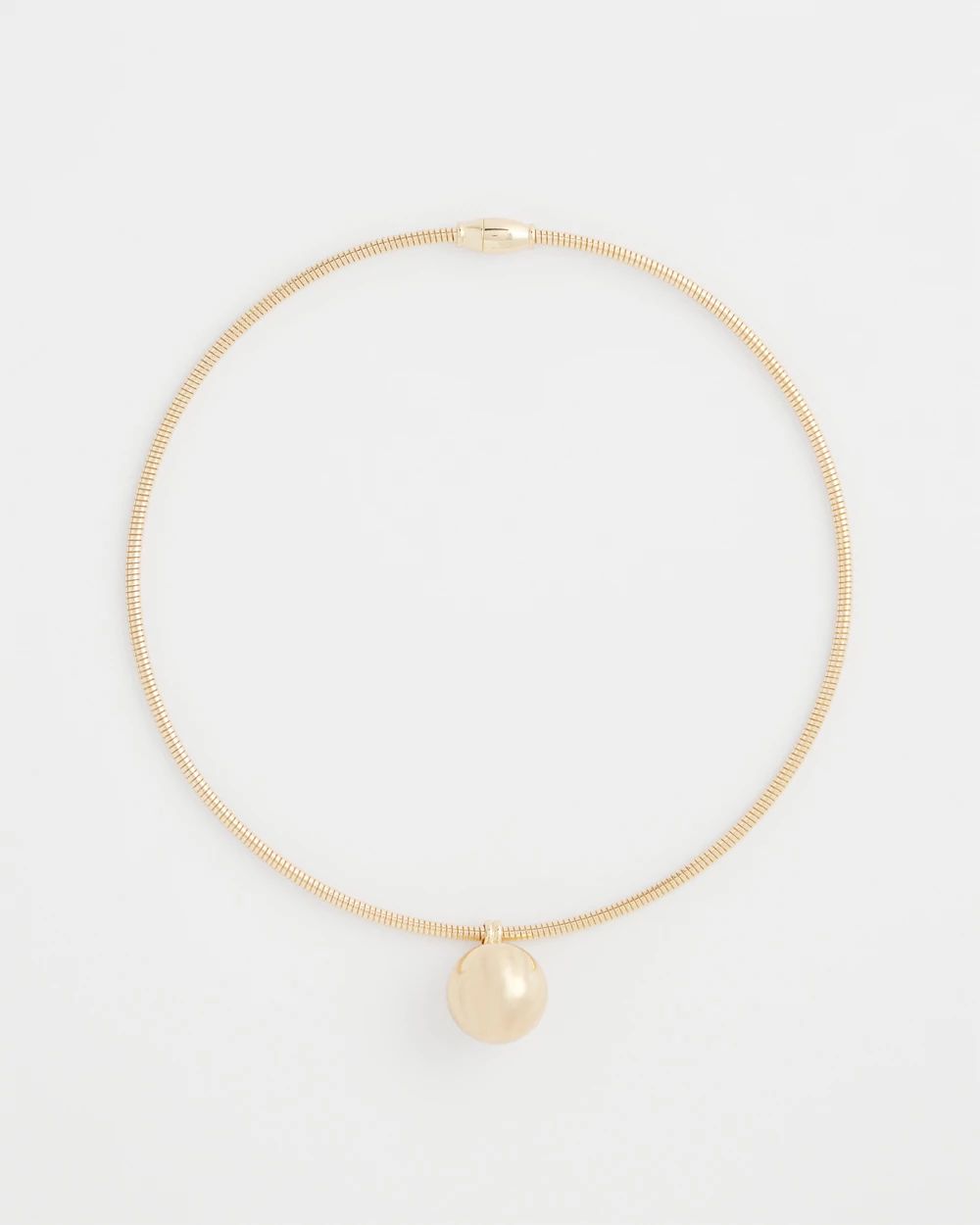 Gold Bead Collar Necklace