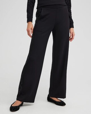Zenergy Embellished Wide Leg Pants