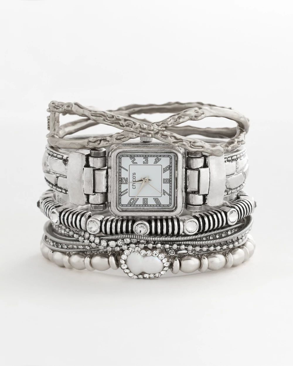 Chico's Originals Vintage Silver Cuff Watch