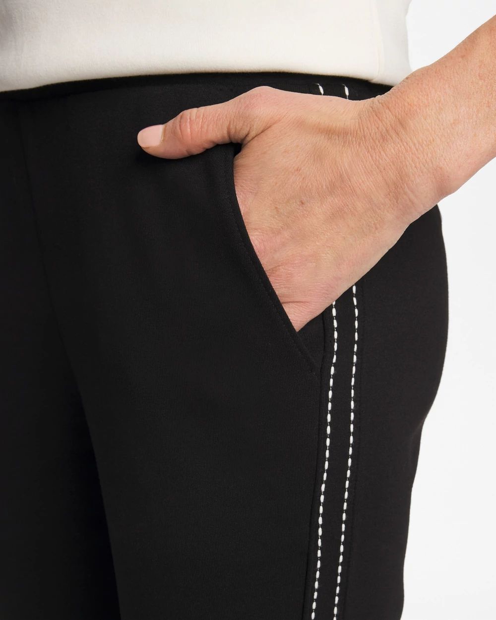 Zenergy® Double-Knit Pick Stitch Ankle Pants